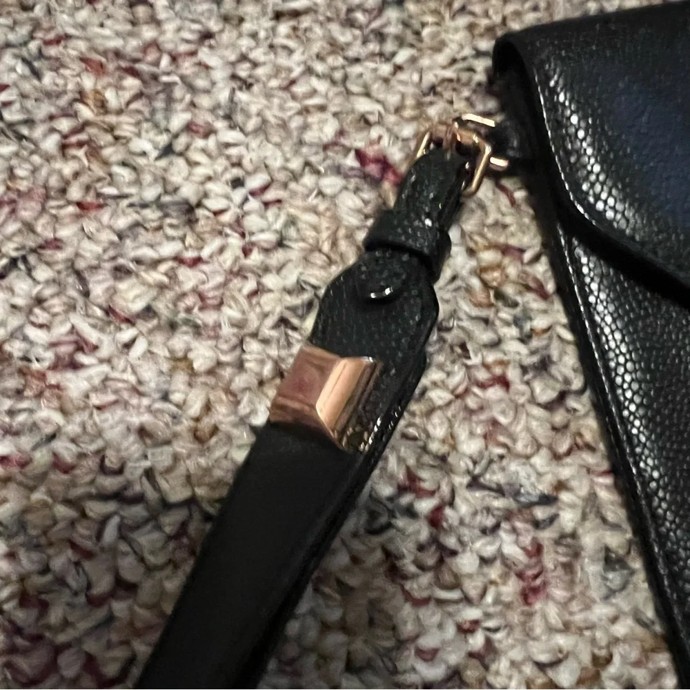 Stella & Dot Black Envelope Clutch Purse